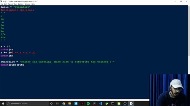 Assignment Operators in Python | Python Tutorials