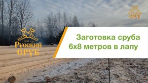 Сруб 6х8 в лапу с двойной верандой