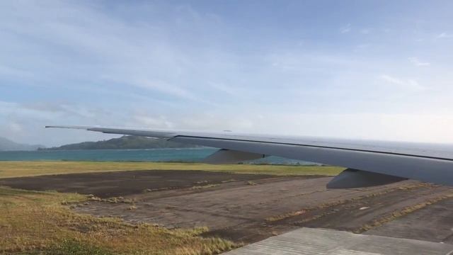 Boeing 777-300ER Take Off Seychelles International Airport Views Above Mahe Island Victoria смотреть онлайн