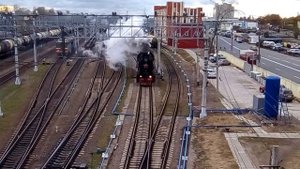 Действующий паровоз в Санкт-Петербурге