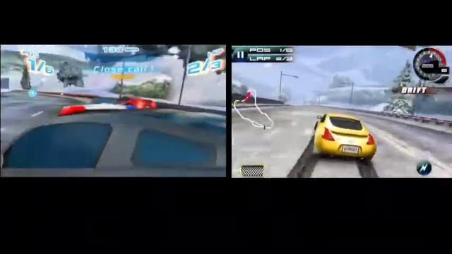 Asphalt 3D vs Asphalt 5 Aspen track comparison смотреть онлайн