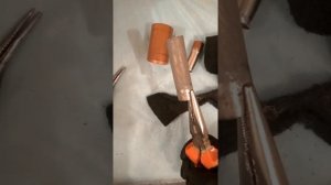 Лужение медной трубки 18 мм