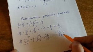 Математика 6 класс. Сложение рациональных чисел.