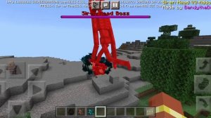 мод в Майнкрафте сиреноголовый и Картун Кэт на телефоне mod Minecraft Siren Head and Carton cat