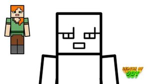 How to DRAW ALEX MINECRAFT