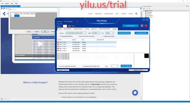 Helium Scraper Web Scraping Software Integrates YiLu Proxy Tutorial - yilu.us