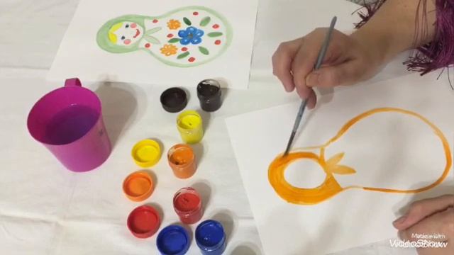 Рисуем матрёшку смотреть онлайн