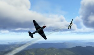 Як-7б против  Bf 109 F-2,  сбил вражеский истребитель, застрелил пилота