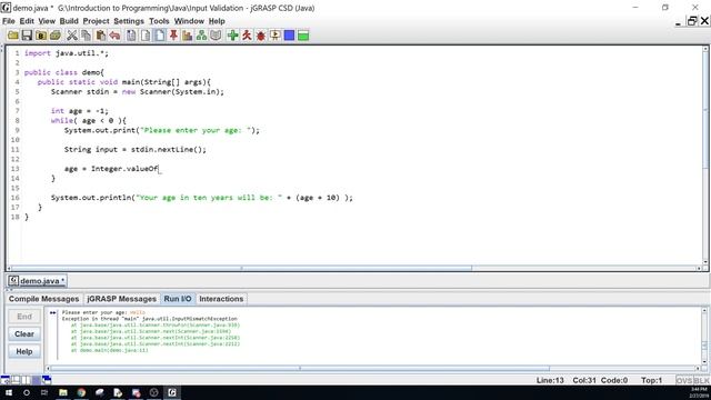 Integer and Float Input Validation with Java