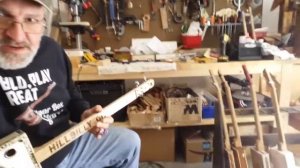 Cigar box guitar - Hillbilly Git - Fiddle with Stomp Box