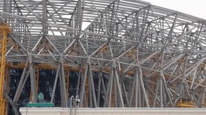 Строительство СКК на пр. Юрия Гагарина в СПБ (5.02.2023).