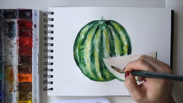 How to Paint a Watermelon | Watercolor Sketchbook Series