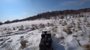 Мотобуксировщик Бурлак М2, для охоты! Небольшой тест.