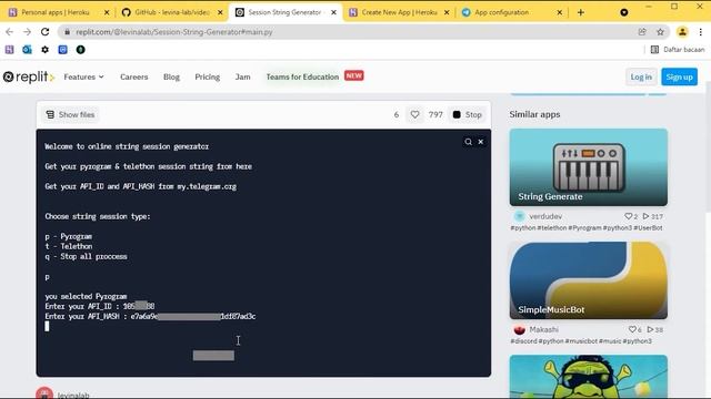 CARA MEMBUAT BOT MUSIK DI TELEGRAM DENGAN MUDAH || BOT TELEGRAM DARI GITHUB DEPLOY HEROKU GRATIS смотреть онлайн