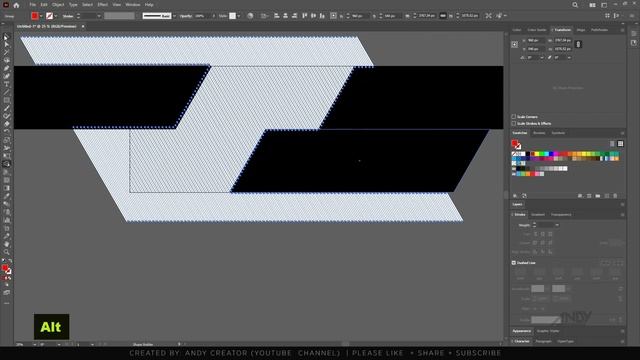 Abstract Background Line Opart 3d Effect in Adobe Illustrator CC 2022 смотреть онлайн