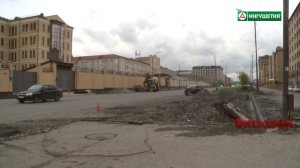 Реконструкция улицы Кулиева в Магасе идет полным ходом.