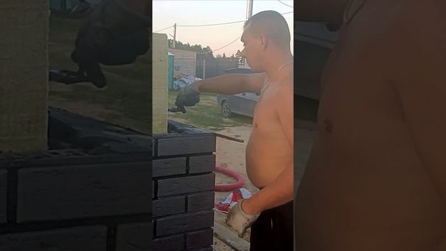 Облицовка кирпичом дома из газоблока