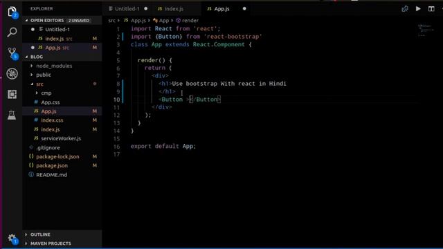Bootstrap in Reactjs # 25 | How to use bootstrap in Reactjs | Reactjsforbeginners |Reactjsfullcours