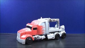 TRANSFORMERS 4 AGE OF EXTINCTION SMASH & CHANGE SILVER KNIGHT OPTIMUS PRIME TOY REVIEW