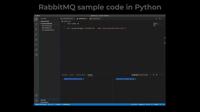 RabbitMQ with Python (basic tutorial) - CloudAMQP смотреть онлайн