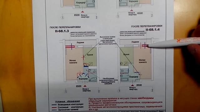 Перепланировка однокомнатной квартиры
