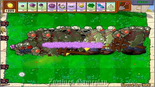 Plants vs Zombies Hack | Gloom shroom + Fume shroom + Scaredy shroom vs All Zombies смотреть онлайн