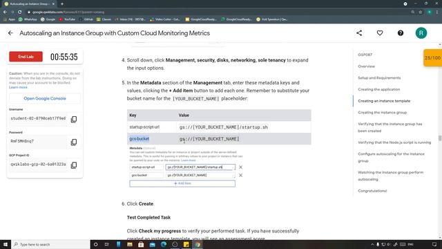 Autoscaling an Instance Group with Custom Cloud Monitoring Metrics [GSP087]