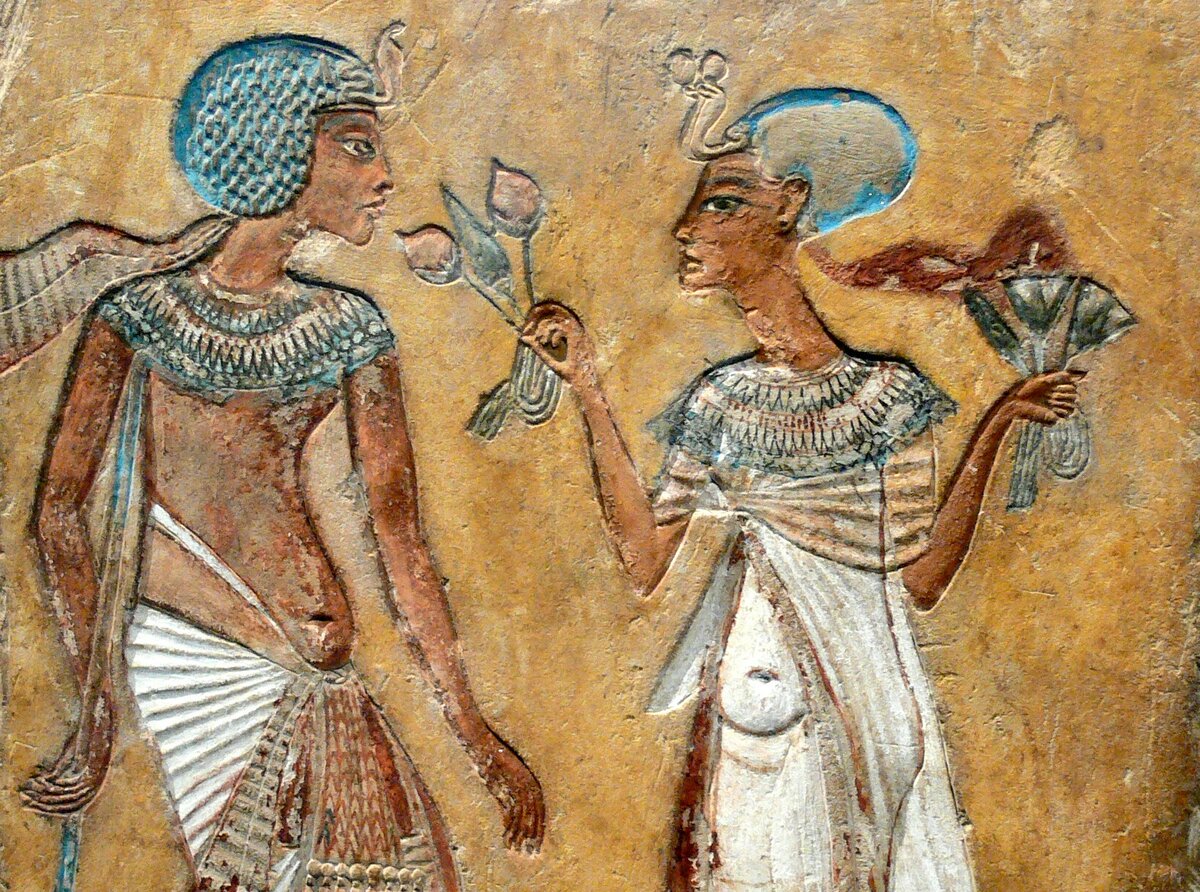 с женой в египте
