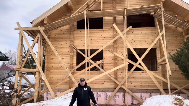 Строительство дома из профилированного бруса камерной сушки. смотреть онлайн
