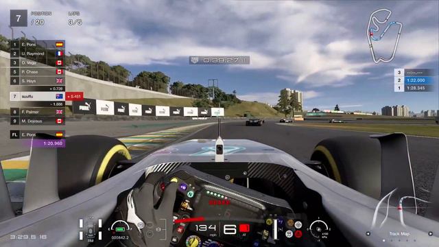 Gran Turismo Sport Formula 1 Brazilian Grand Prix - Autódromo José Carlos Pace + Mercedes 5 LAPS смотреть онлайн