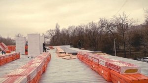 #монтажКровли пвх-мембрана #Технониколь 1.2мм. кровельный пирог 100мм вата+экструзия