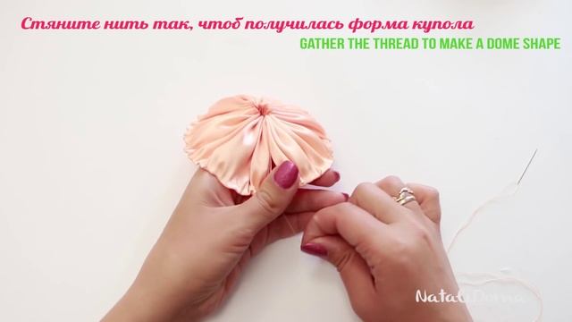 Брошь - Цветок из Атласных Лент / Satin Ribbon Flower Tutorial ✿ NataliDoma DIY