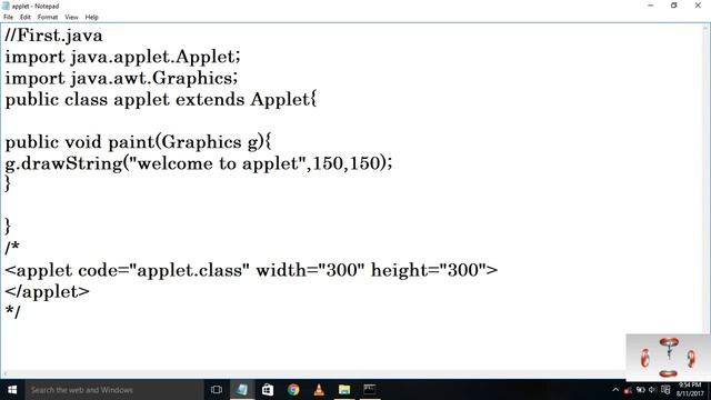 how to run java and java applet program in CMD|Using notepad| windows 10/8/7