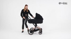 Как надеть москитную сетку на люльку Cybex Priam