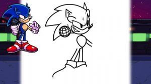 HOW TO DRAW SONIC | Friday Night Funkin (FNF) - Easy Step By Step Tutorial For Beginners