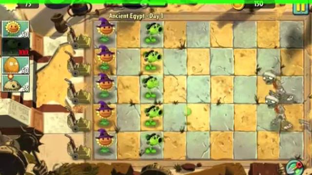 Plants vs. Zombies 2 Ancient Egypt Day 1 android gameplay смотреть онлайн