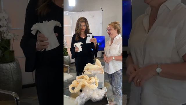 Kathy Ireland Surprised with Porcelain Vase Sculpted by Beth Anne Krah