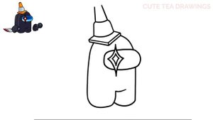 How To Draw Black Impostor Among Us - Friday Night Funkin Mod | FNF | Step By Step Drawing Tutorial