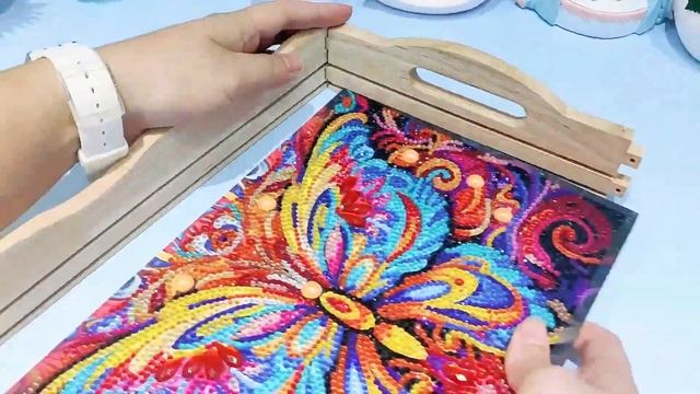 Solid Wood Dinner Plate Diamond Painting