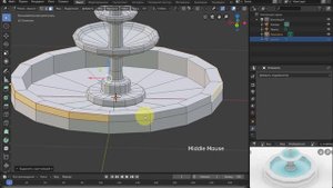 Скринкаст "Фонтан" (Blender 2.8)