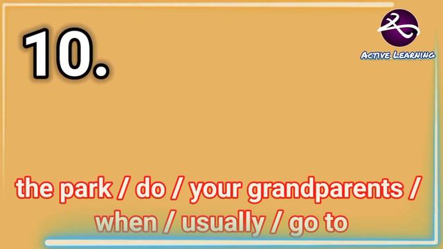 Test | Present Simple tense | Word order | Sentence making | English grammar | Active Learning смотреть онлайн