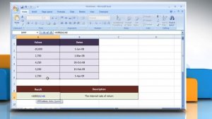 XIRR function in Excel