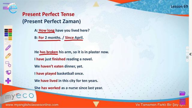 Elementary Lesson 69: Present Perfect Tense┃MyECO