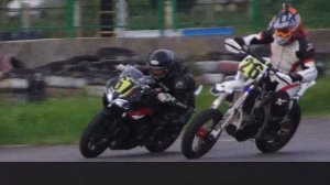 KEWS NC450 Supermoto trim in race
