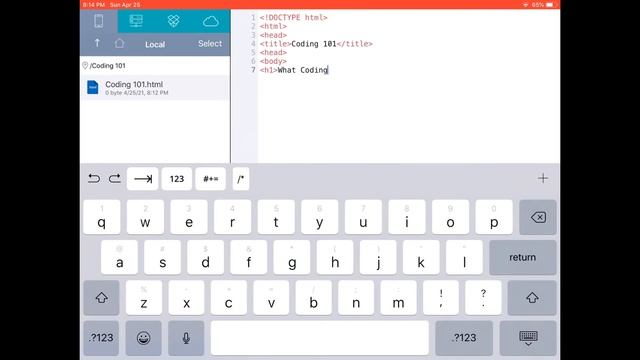 Coding 101 (Koder App)