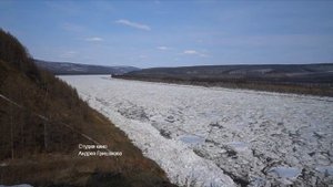 Ледоход на Нижней Тунгусске. Редкое зрелище. Тура. Эвенкия. Гришаков