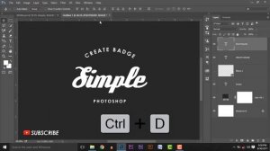 How to Create Simple Badge Retro Design in Photoshop - Photoshop Tutorial