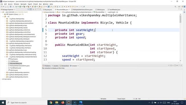 Java Tutorial For Beginners | Java Multiple Inheritance Program With Example | SimpliCode смотреть онлайн