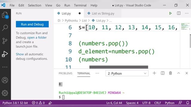 More About List: Python