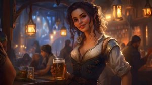 Tavern Music | Medieval fantasy tavern ambience + tavern crowd sounds | white noise, dnd music